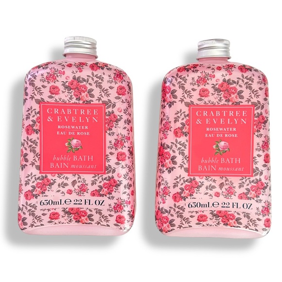 Crabtree Evelyn Rosewater Bubble Bath x2 - Picture 1 of 3
